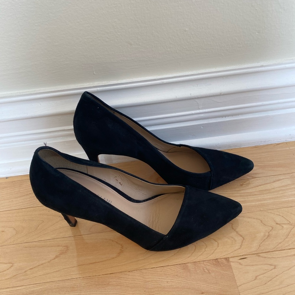 Antonio Melani Black Suede Pointed Heels Size 9